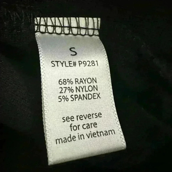 Active USA Black Cross Waist Skinny Leggings (224) - Picture 8 of 10